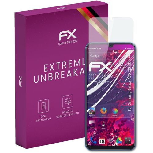 Sjzg-Protection Écran Film De Verre En Plastique Compatible Avec Samsung Galaxy A50 (2019) Verre Film Protecteur, 9h Hybrid-Glass Fx Protection Écran En Verre Trempé De Plastique