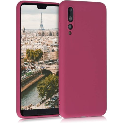 Housse Compatible Avec Huawei P20 Pro Coque - Housse De Téléphone Protection Souple En Silicone - Fuchsia Mat