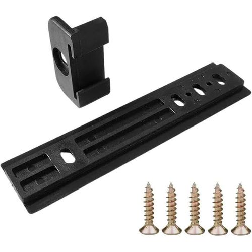 cyclingcolors Glissière Porte Réfrigérateur Encastrable Charnière Accompagnement Guide Porte Frigo Plastique Meuble, Noir