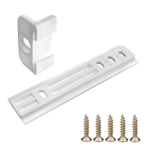 cyclingcolors Glissière Porte Réfrigérateur Encastrable Charnière Accompagnement Guide Porte Frigo Plastique Blanc Meuble, Blanc