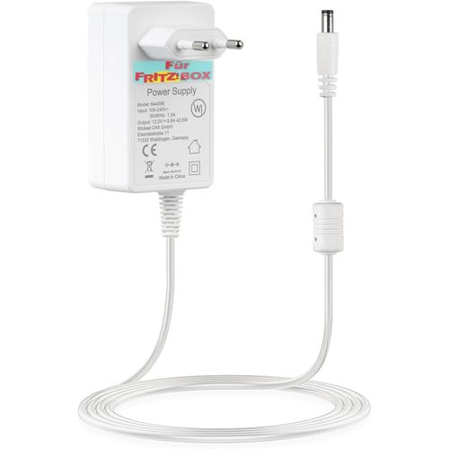 Bloc d'alimentation 12 V/3,5 A - Câble de 3 m de long - Compatible avec routeur AVM Fritz!Box - Répéteur Wi-Fi (AX, DSL, Cable, LTE) Telekom Speedport Smart - Rallonge d'alimentation 300
