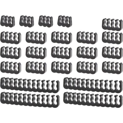Kit De Peigne De Câble 16x Peigne De Câble À 8 Broches 4x Peigne De Câble Pc 6 Broches 4x Peignes De Câble Noir 24 Broches Pour Bureau Maison Fil De Câble 3.4 Mm