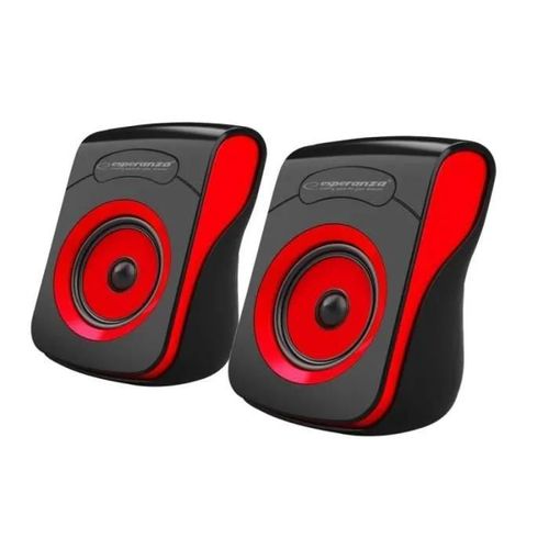 Speakers 2.0 Usb Flamenco Black-Red