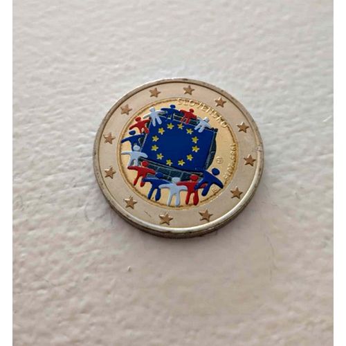Slovaquie 2015 - 2 Euros - Drapeau Europeen - Couleur Colored Color In Farbe