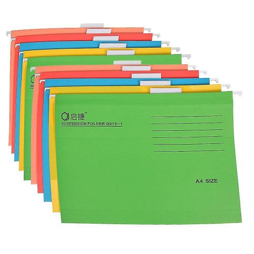 Chemises Suspendues Ourfilefolder - Durables, Colorées, Compactes, Idéales Pour La Maison, Le Bureau, L'école Et Les Voyages - Lot De 10
