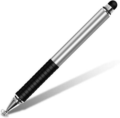 Stylet Pour Écran Tactile, Stylet Pour Tablette Tactile À Double Tête, Stylet Universel Compatible Avec Tous Les Téléphones Et Tablettes À Écran Capacitif (Silver)[STY9131630]