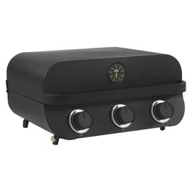 Cook'in Garden Barbecue Gaz FLAVO 60 - Modèle AM083 - Fonctionne au Gaz - 3 brûleurs - Fonction Plancha et Grille - Dimensions L64 x l55 x 40 H centimètres