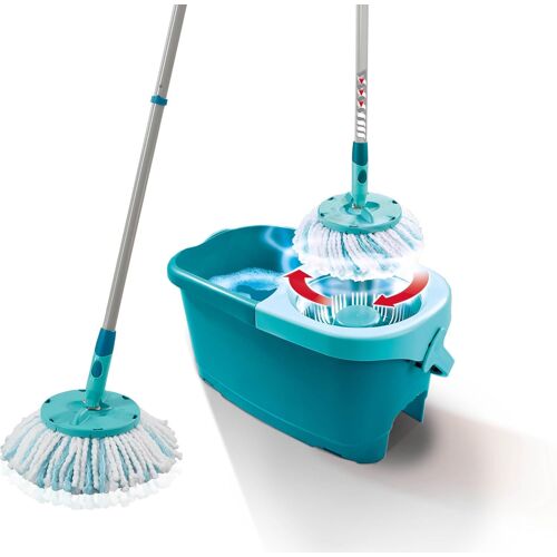 KALANKA-Clean Twist Disc Mop Ergo Kit complet balai, serpillière et seau essoreur, ensemble balai serpillère en microfibre avec manche télescopique, essorage sans effort
