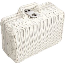 Panier De Rangement En Osier,Beige--Sac à Main En Rotin Tissé à La Main