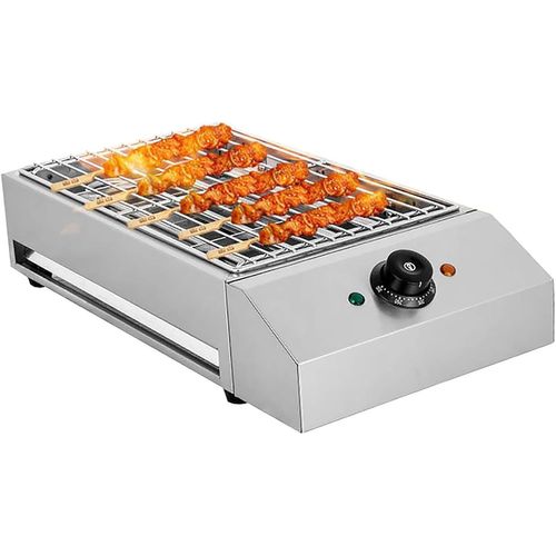 Barbecue électrique, 2800 W, électrique, sans fumée, portable, barbecue, grill de cuisson d'intérieur avec bac d'égouttage rempli d'eau et contrôle de la température, pour pique-nique en plein air