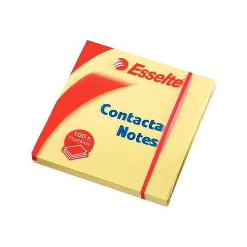 Esselte Contacta Notes 75 X 75 Mm 100 Feuilles Jaune
