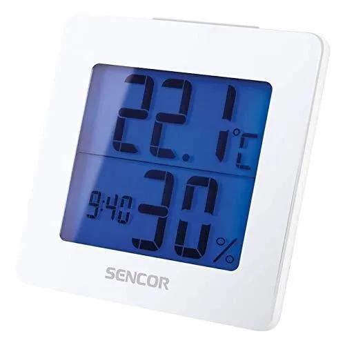Thermomètre avec Réveil - SENCOR - SWS - Écran LCD - Rétroéclairage Bleu - Fonction Snooze
