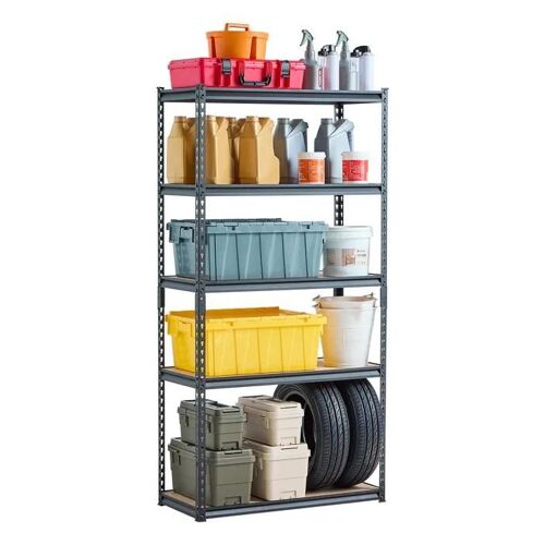 Étagère Charge Lourde-VEVOR-907 kg-5 Niveaux-406x914x1813 mm-Réglable-pour Garage, Cuisine, Atelier, Sous-sol, Entrepôt