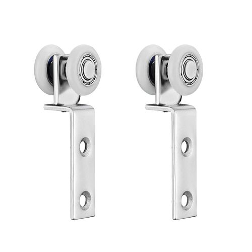 2 X 20mm Curtain Track Roller With Casters,Sliding Door Roller,Silent Side Hanging Wheel With Bearing,For Sliding Rails,Corner Fixing
