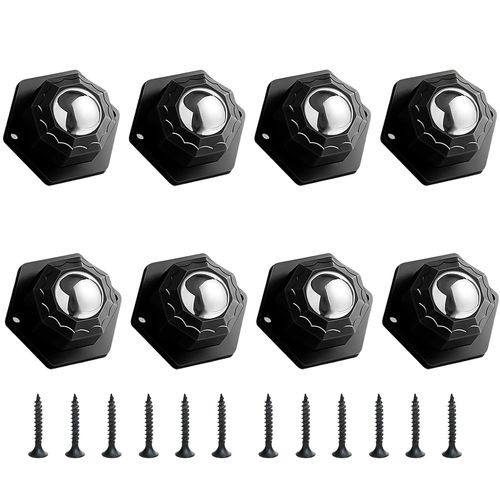 Lot De 8 Petites Roulettes Pour Meubles,20 Mm,Avec Billes En Acier,Plates Pour Meubles Légers Et Lourds,Idéales Pour Le Bureau,L'école Et L'hôpital