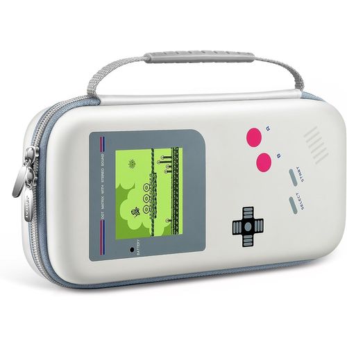 Etui pour Nintendo Switch 2 Model (2025), Housse Sacoche de Transport à Coque Rigide Anti Choc Pochette avec Espace, 12 Cartouche de Jeux - Blanc
