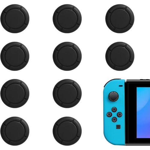 10 Pcs Silicone Joystick Covers,Replaceable Joystick Cover,Analog Joystick Cover for Lite Switch and OLED Switch-10 Black