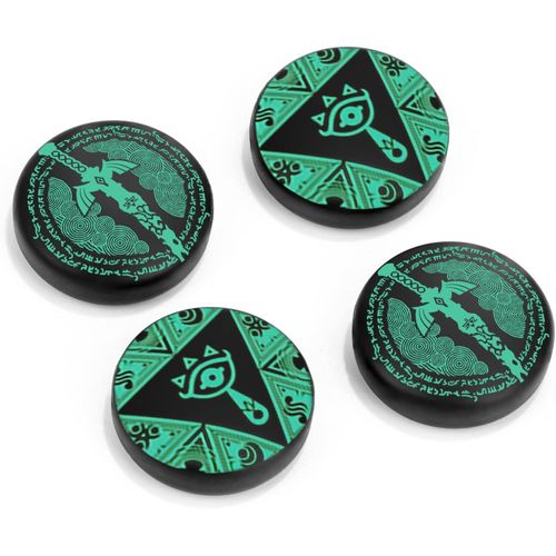 Thumb Caps Compatible with Switch/Switch Lite/Switch OLED,Joystick Switch Cap 4 Switch Button Caps Thumb Grip Cover,Kingdom Green Sword