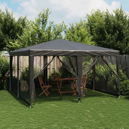 Vidaxl Tente De Fête Avec 8 Parois Latérales En Maille Anthracite 4x4m
