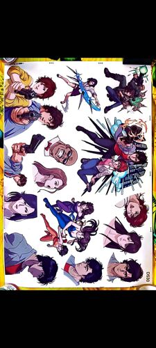 Stickers muraux manga action – Grand format 90x60 cm – décoration murale style City Hunter, chambre ado, art japonais rétro – 8
