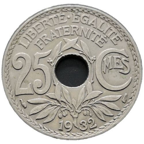 Piece France De 1932 - Etat Ttb - 25 Centimes Lindauer Non Souligné (N0046)
