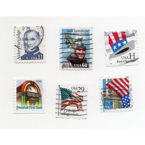 Etats-Unis- Lot De 6 Timbres Oblitérés Divers