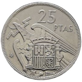 Piece Espagne De 1968 - Etat Ttb - 25 Pesetas Franco (N0048)