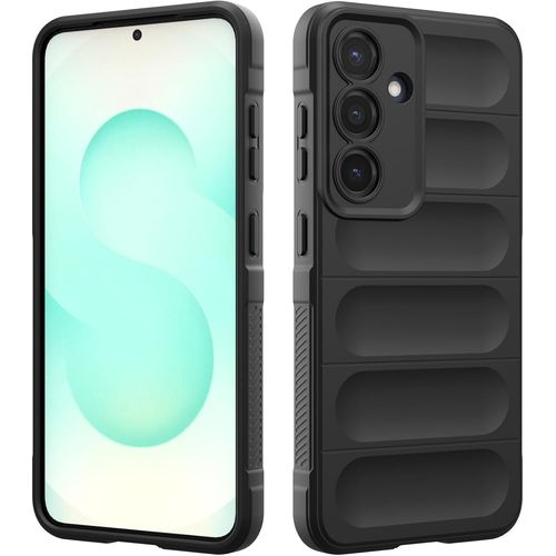 Coque En Silicone Compatible Avec Samsung Galaxy S25 Plus 5g, Étui Protection Antichoc, Housse Avec Protege De Camera, Doublure Douce En Tissu Microfibre Protection Complète (Noir)
