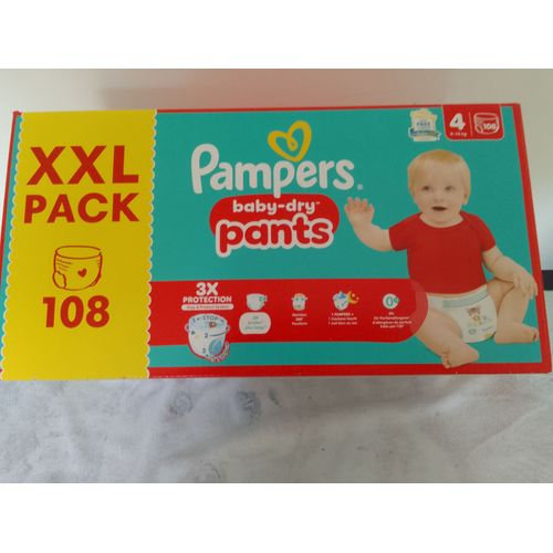 Couches Culottes Pampers Taille 4(9/15kg):108 Couches