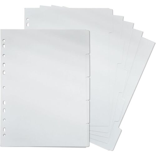 10 Feuilles Intercalaires A4 Pour Classeur 11 Anneaux, S¿¿Parateurs Blancs Planificateur, Intercalaire Pour Carnet De Notes