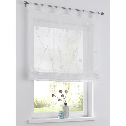 Tianyi-Nelly Store Bateau Avec Passants, Moderne, Brodé, Semi-Transparent, En Polyester, Facile D'entretien, Dimensions : 80 X 140 Cm