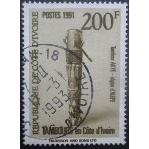 Cote D'Ivoire N°883 Tambour Oblitéré