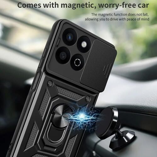 Coque pour Honor 200 Smart 5G et Honor X7c - housse etui rigide anti choc + film ecran - ROUGE