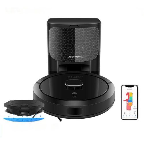 Liectroux G7 Aspirateur robot 4-en-1 avec station de vidage automatique, aspiration 6500 Pa et lavage, navigation laser