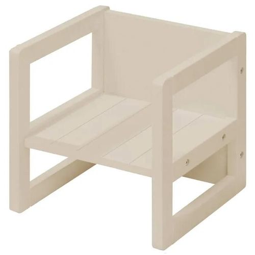 Tabouret Évolutif Enfant En Bois Roba - Chaise Bébé Réversible 3 Hauteurs - Style Campagne - Beige / Cashemere