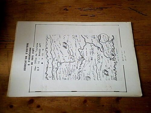 Bulletin Association D'histoire & D'archéologie Du Pays D'apt N° 5 (Juillet 1984)