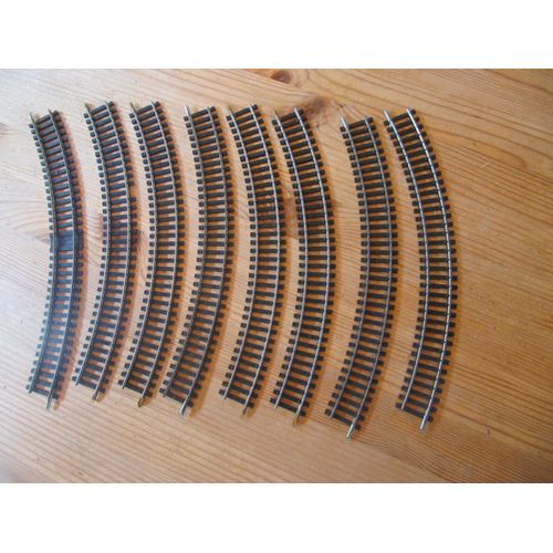 Lot de 8 rails courbes - HO Jouef N° 470
