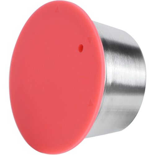CMWS-Capsules de Café, Capsule RéUtilisable de 40 Ml, Capsule Capsules de CaféS Rechargeables en Acier Inoxydable Sacs Filtrants Pour Machines à Café (Rouge)