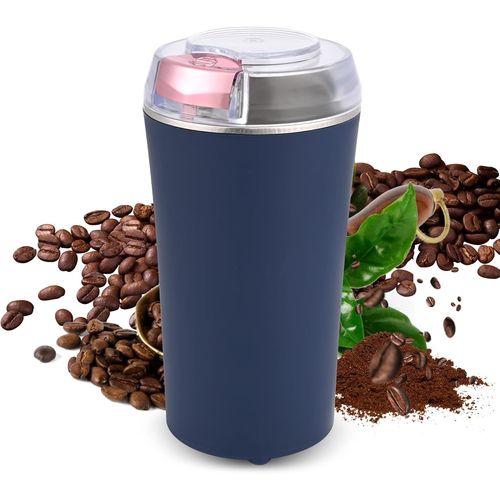 CHAAS-Moulin a Cafe Electrique, Moulin à Café Multifonction 200W avec Lames en Acier Inoxydable Coffee Grinder Electrique Protection Contre Surchauffe Moulin a Café Portable pour Grains Épices