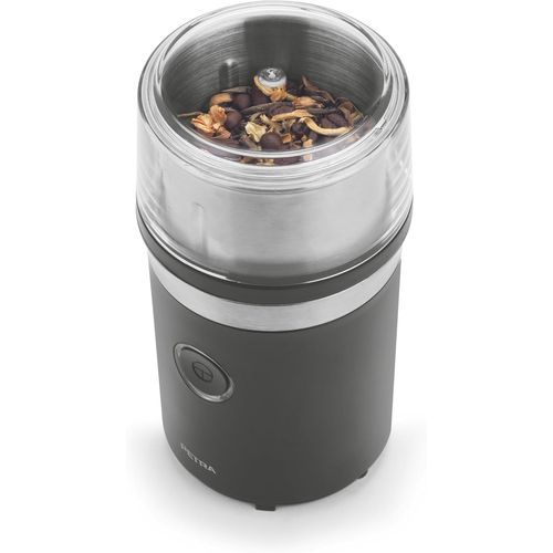 CHAAS-Moulin à Café Électrique 210W, Moulin à Café avec Lame Inox & Bol Amovible, Capacité 70g, Broyeur pour Café/Épices/Poivre en Une Pression, Usage Simple et Rapide, Garantie 3 Ans