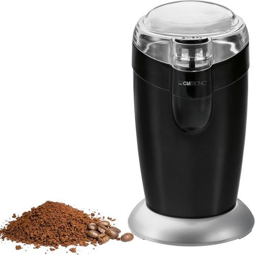 CHAAS-® moulin à café électrique | lame battante en acier inoxydable | capacité de 40 grammes | moteur de 120 watts | réservoir à grains en acier inoxydable | KSW 3306 noir