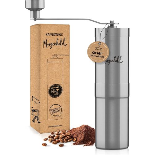 Chaas-Moulin À Café Manuel En Acier Inoxydable ¿ Meule En Céramique Réglable En Continu ¿ Broyeur Grains De Café ¿ Coffee Grinder Espresso Pour L¿Extérieur Et Le Camping