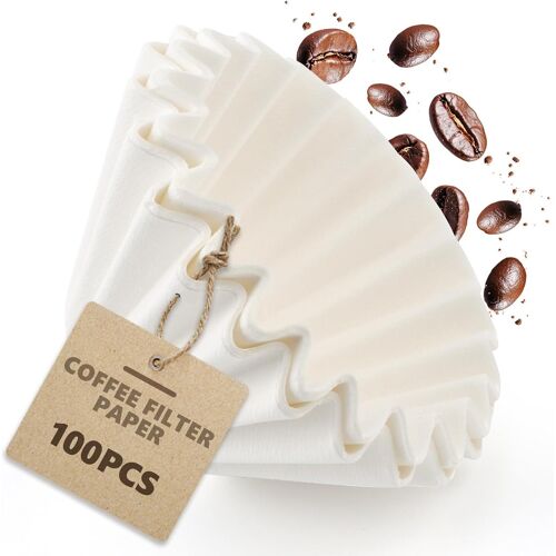 Kalanka-Lot De 100 Filtres À Café Pour Machine À Café, 45/155 Remplacement De Filtre De Papier De Café Jetable, Filtre À Café Filtre À Café Jetable Set De Filtre À Café Panier Filtre À Café Remplacem