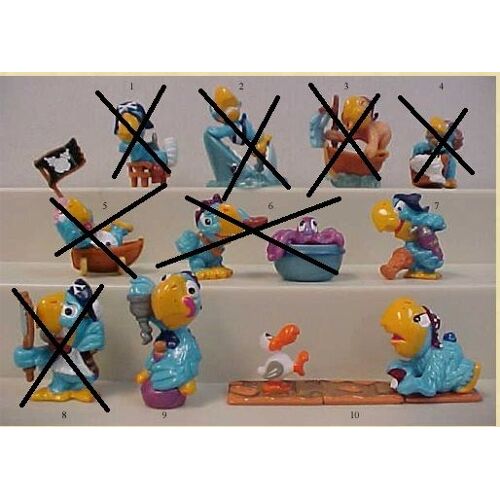 3 Figurines Kinder Série Piratoquets