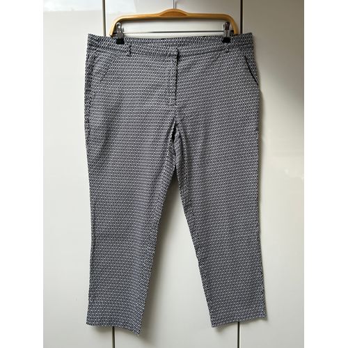 Pantacourt Gris Et Blanc Kiabi - Taille 46