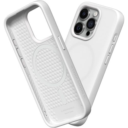 SJZG-Coque Compatible Avec [Iphone 15 Pro Max] | Solidsuit Compatible Avec Magsafe - Coque Fine Avec Technologie D'Absorption Des Chocs Et Finition Premium Mate - Blanc