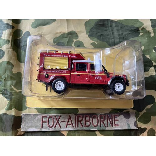 Vehicule Leger Sapeurs Pompiers Land Rover 1/43eme Ixo / Hachette En Boite Vitrine-Hachette