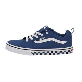 Chaussures Basses Cuir Ou Simili Vans Filmore Bleu Moyen