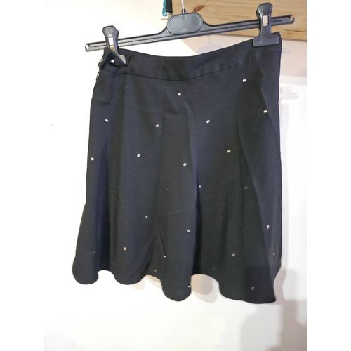 Jupe Noir Avec Petit Pois Métal Bershka S