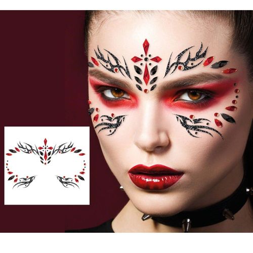 Bijoux De Peau Adhésif Visage Gothique Femme